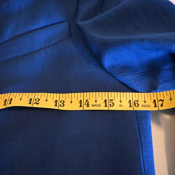 NWT: Zadig & Voltaire Very Open-front Linen Blend Blazer in Blue Saphire - Picture 15 of 16